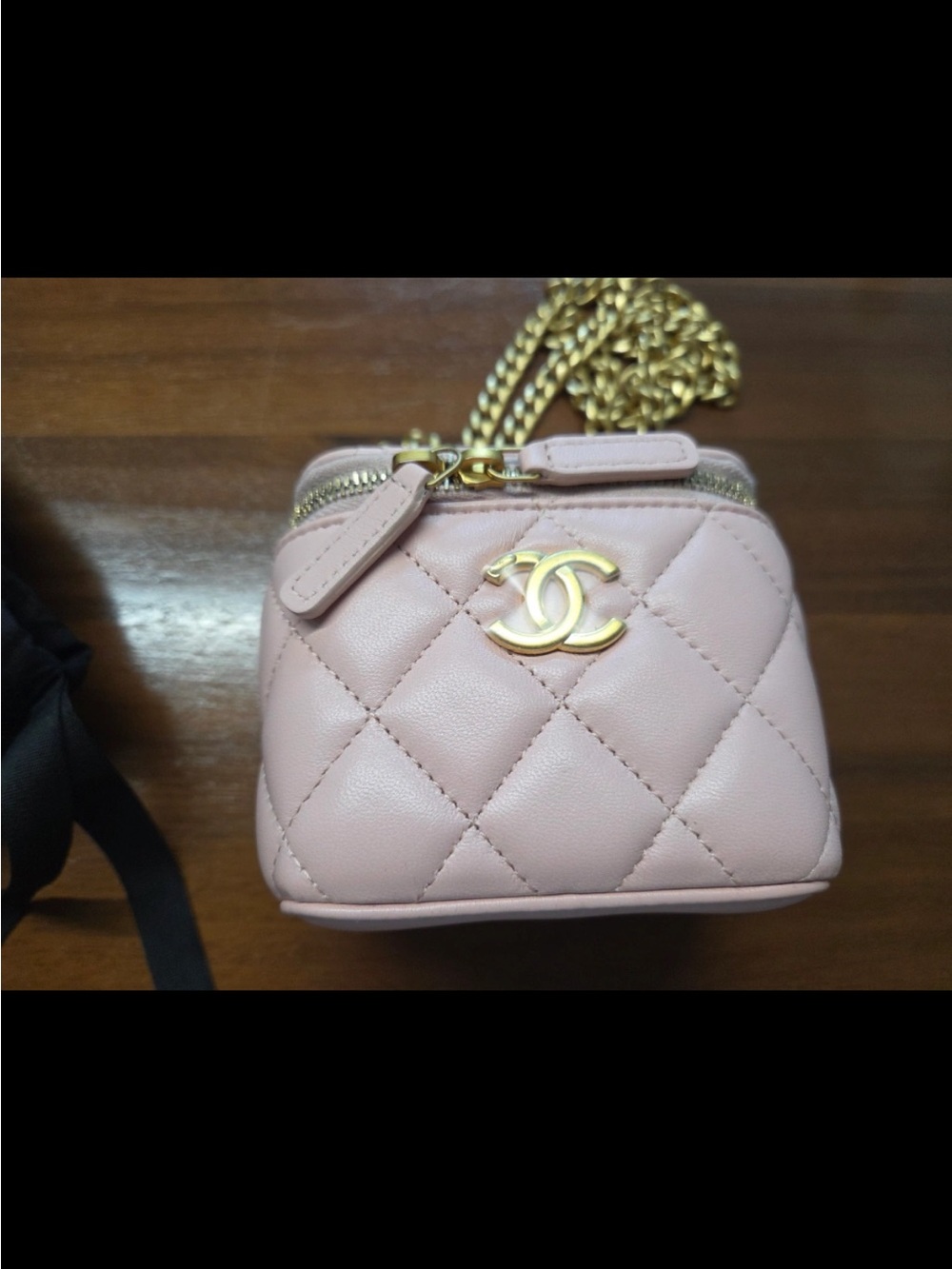 Chanel Mini Vanity Case Pink Lambskin Gold Chain – New/Unused